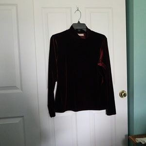 red velvet turtleneck